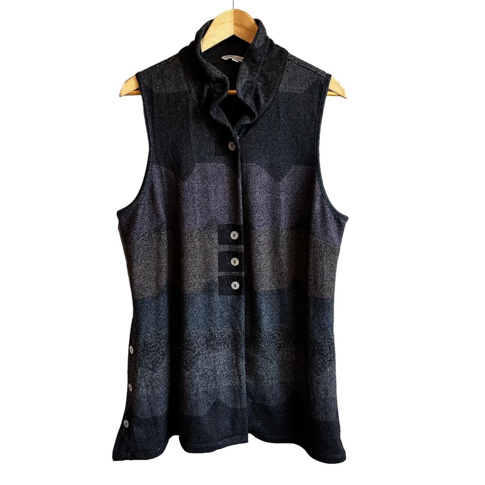 John Mark Sleeveless Collared Tunic Sweater Vest Artsy L